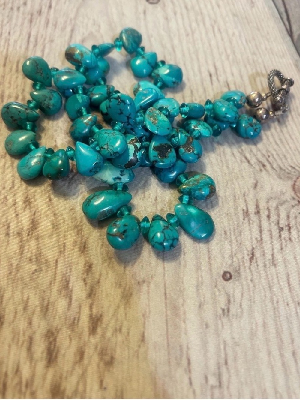Turquoise Beaded Gemstone Necklace